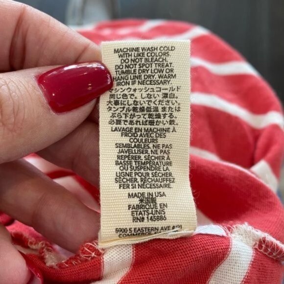 The Great. The Racerback Stripe Scoop Neck Slightly Slouchy Fit Tank Top NWT - Picture 14 of 16